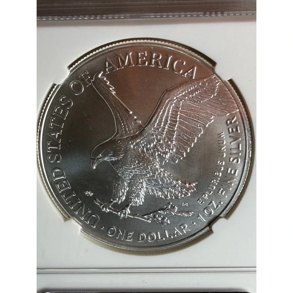 2023 American Silver Eagle S$1 NGC MS 70 US Invention Series Fiber Optic Cable